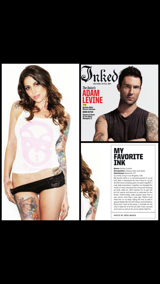 Inked Magazine — Ashley Lionetti My Favorite Ink cover spread